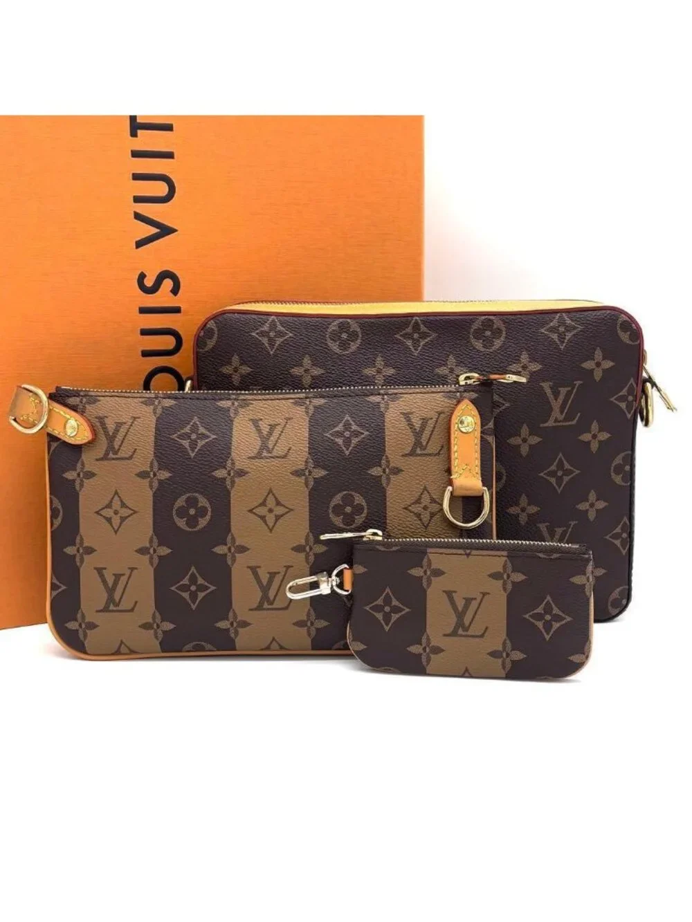 Louis Vuitton Monogram Trio Messenger NIGO Collaboration Brown